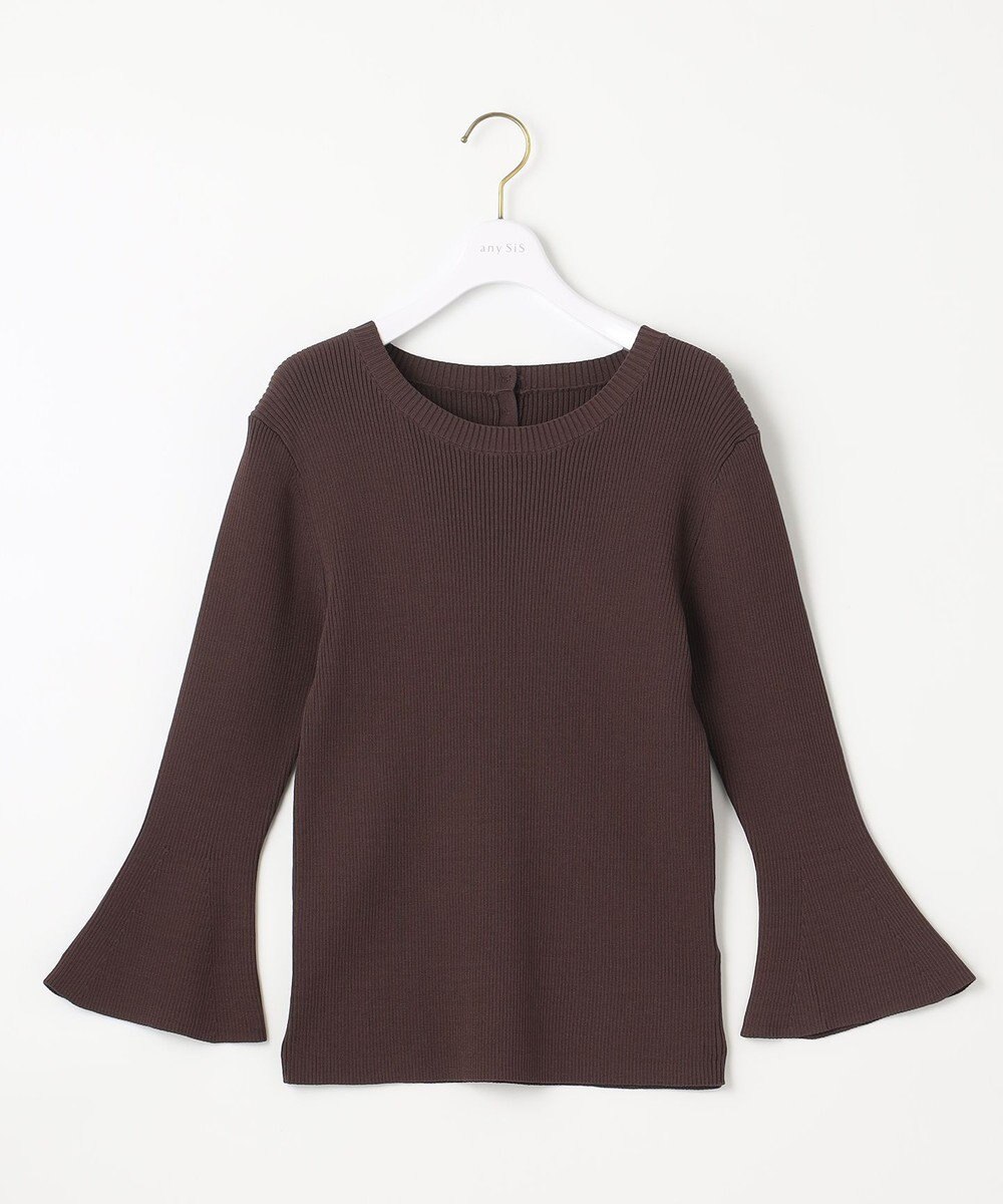 ANY SIS 【洗える】フレアースリーブ ニット 