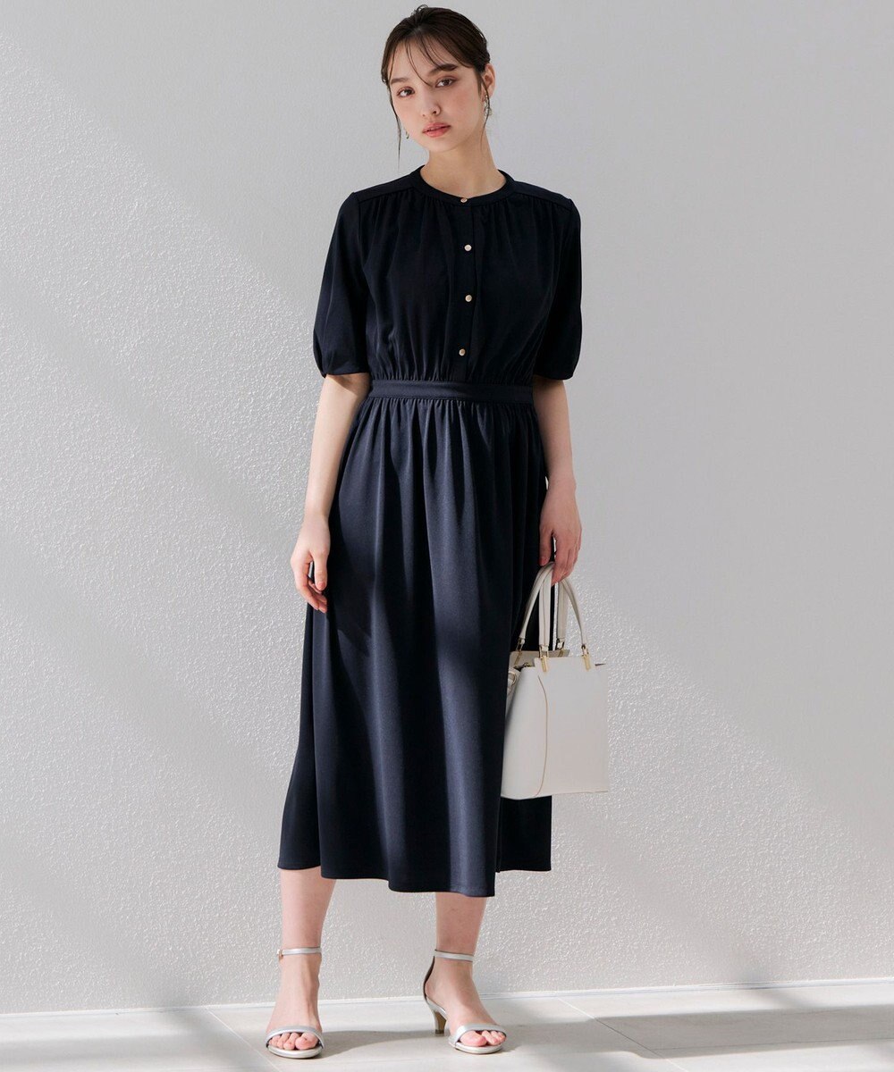 ANY SIS 【接触冷感・吸水速乾・UVケア】エアリードレープスムース ワンピース 