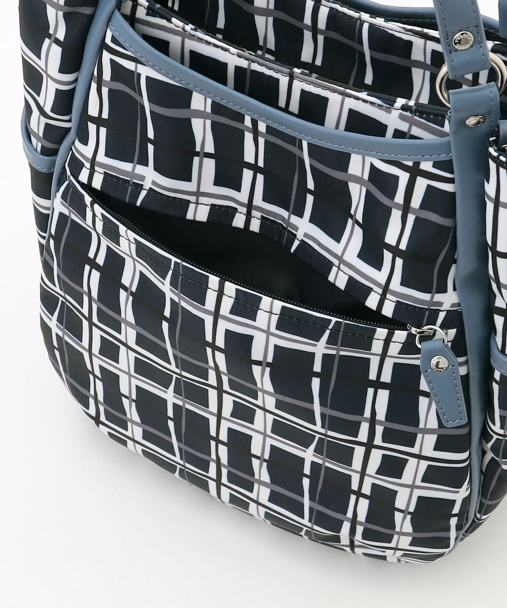 Y'SACCS ドローイングチェックトートバッグ 