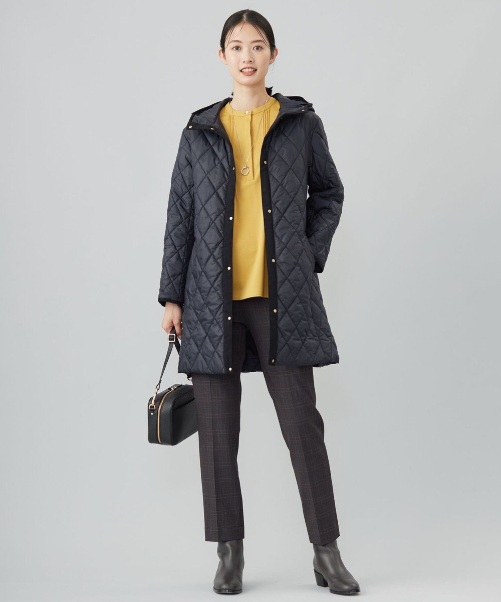 J.PRESS LADIES L 【WEB限定カラーあり・洗える】コンパクトタフタキルティング フーデッド コート 