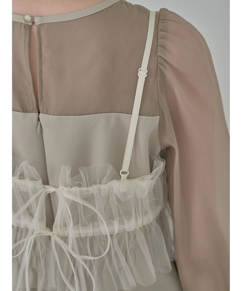 earth music&ecology ＳＥＴ２点チュールキャミ付きドッキングワンピース 