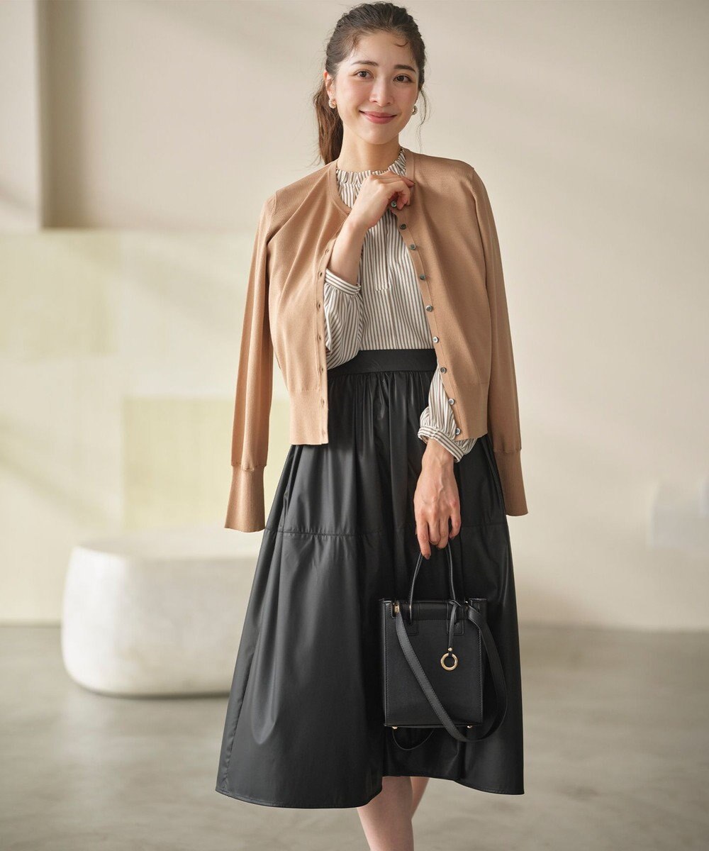 組曲 L 【6色展開・UVケア】クルーネックモダンカーディガン 