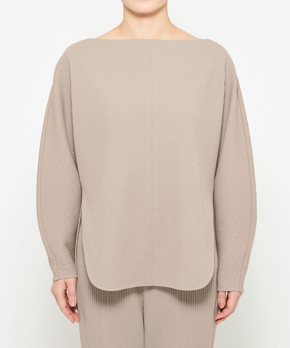 uncrave プリーツリブ ドルマンスリーブトップス 