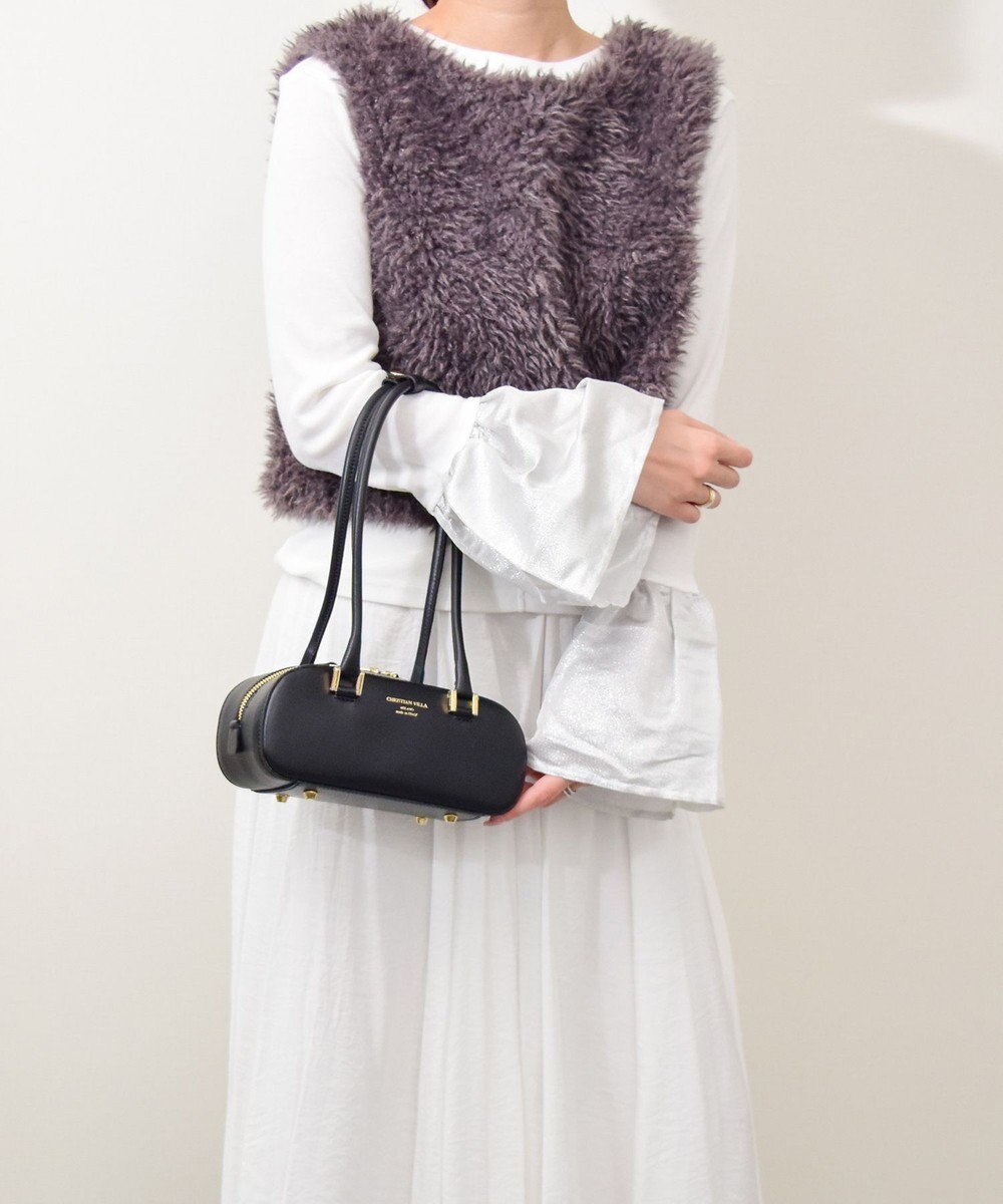 INTER-CHAUSSURES 【CHRISTIAN VILLA】ワイドシルエットミニショルダーバッグ 