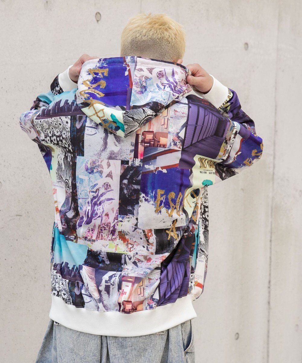 WEGO 総柄BIGプルパーカー 