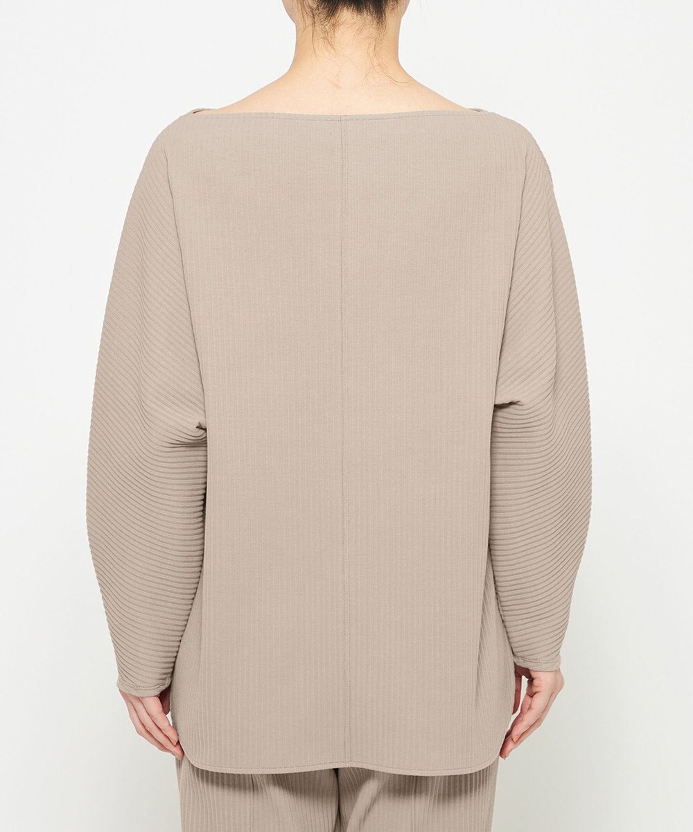 uncrave プリーツリブ ドルマンスリーブトップス 