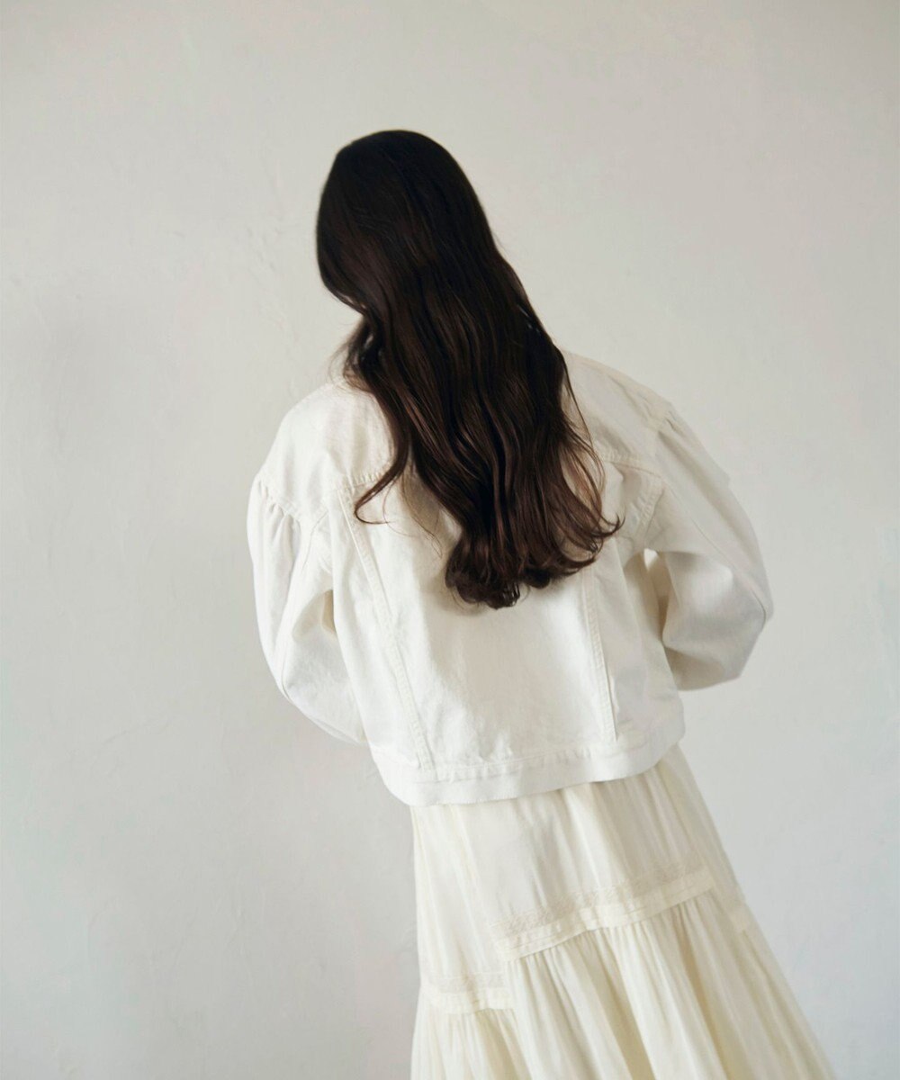 GRACE CONTINENTAL ノーカラーデニムジャケット 