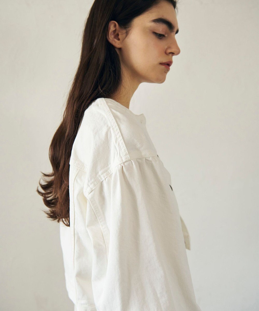 GRACE CONTINENTAL ノーカラーデニムジャケット 