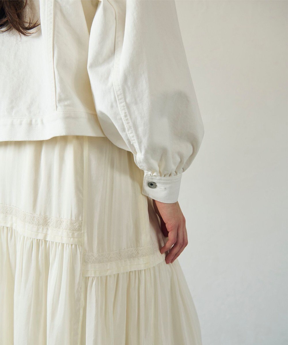 GRACE CONTINENTAL ノーカラーデニムジャケット 