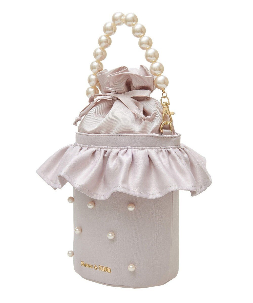 Maison de FLEUR パール２Ｗａｙフリル巾着バッグ 