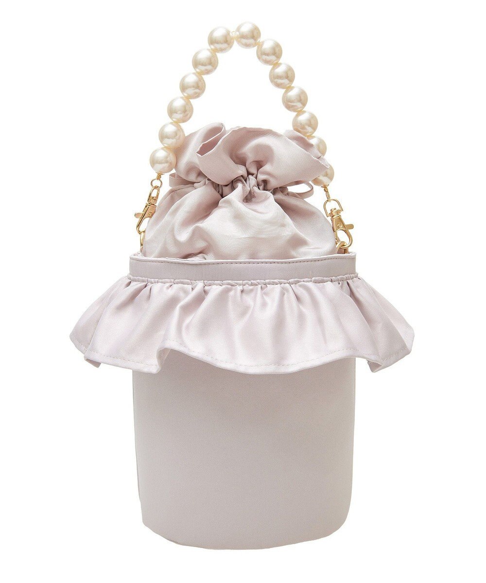 Maison de FLEUR パール２Ｗａｙフリル巾着バッグ 
