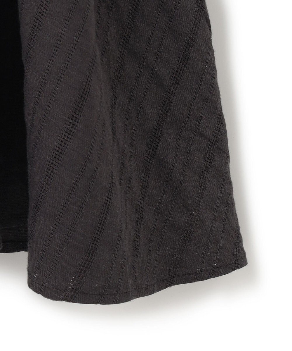 23区 L 【洗える】カラミ ストライプ ペプラム ブラウス 