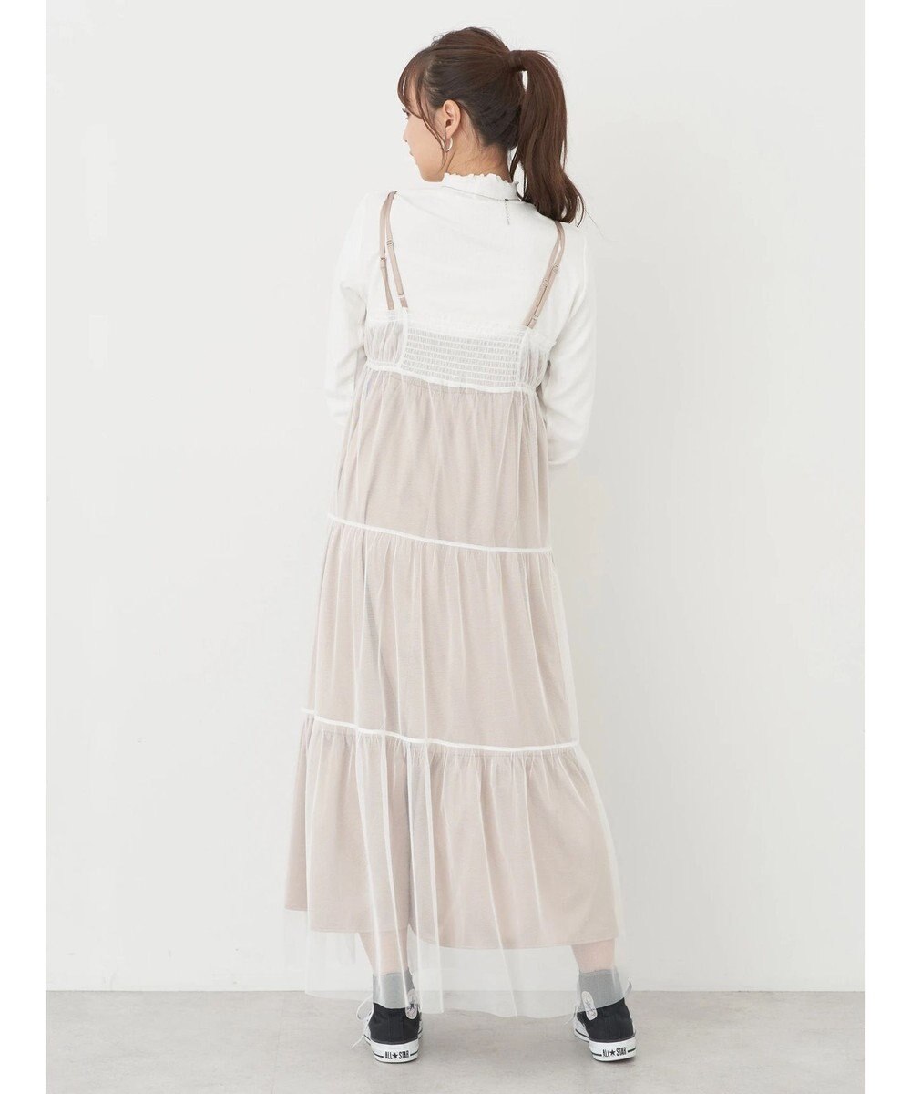 earth music&ecology ＳＥＴ２点ティアードペチドレス＋チュールワンピース 