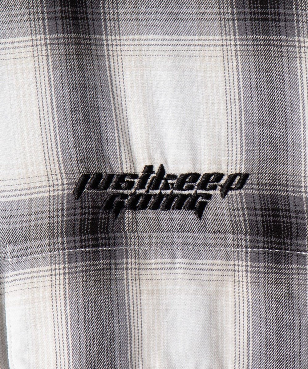 WEGO オンブレチェックグラフィックシャツ（LS） 