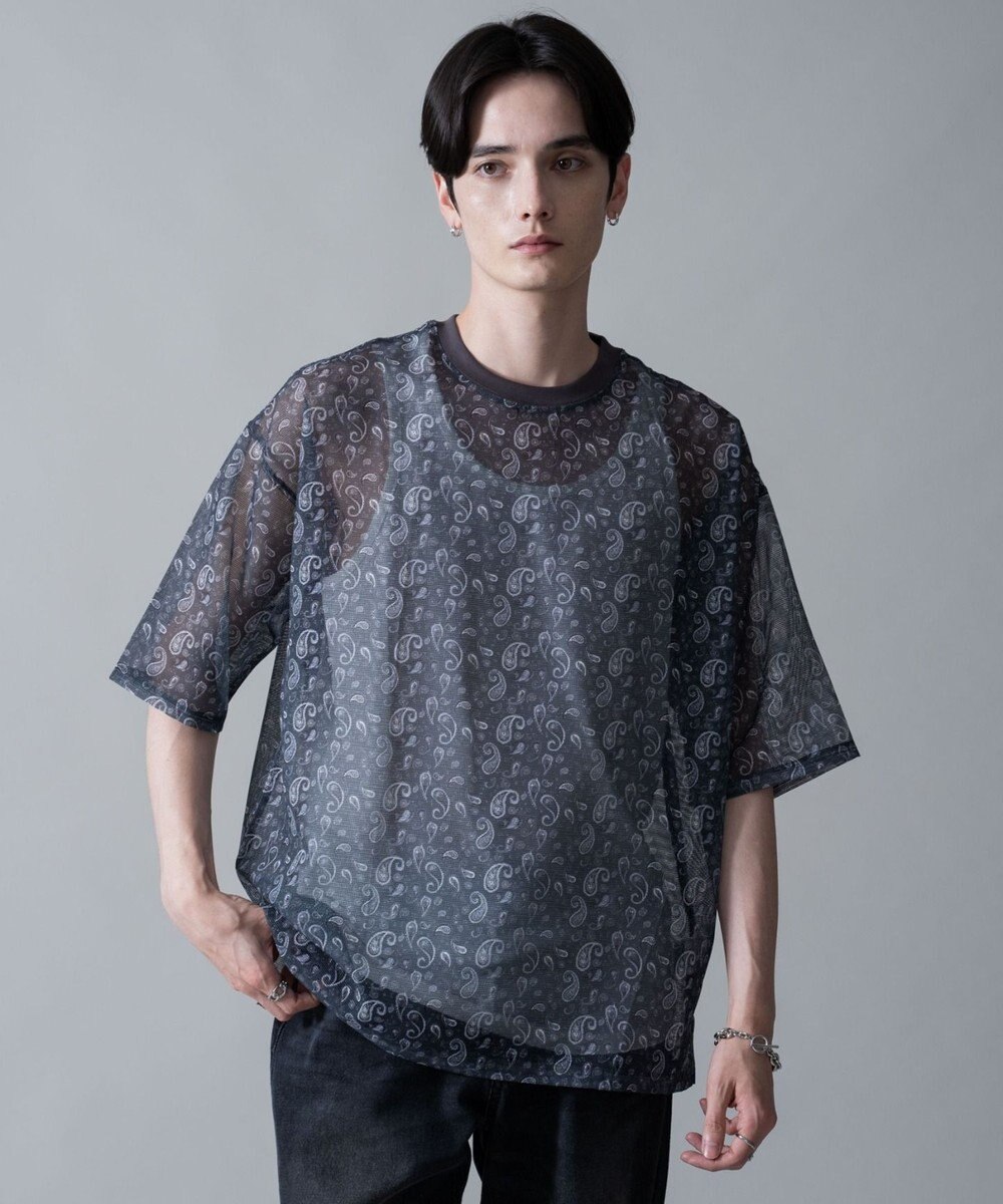 WEGO 【2点SET】メッシュパターンアンサンブルPOシャツ（SS） 