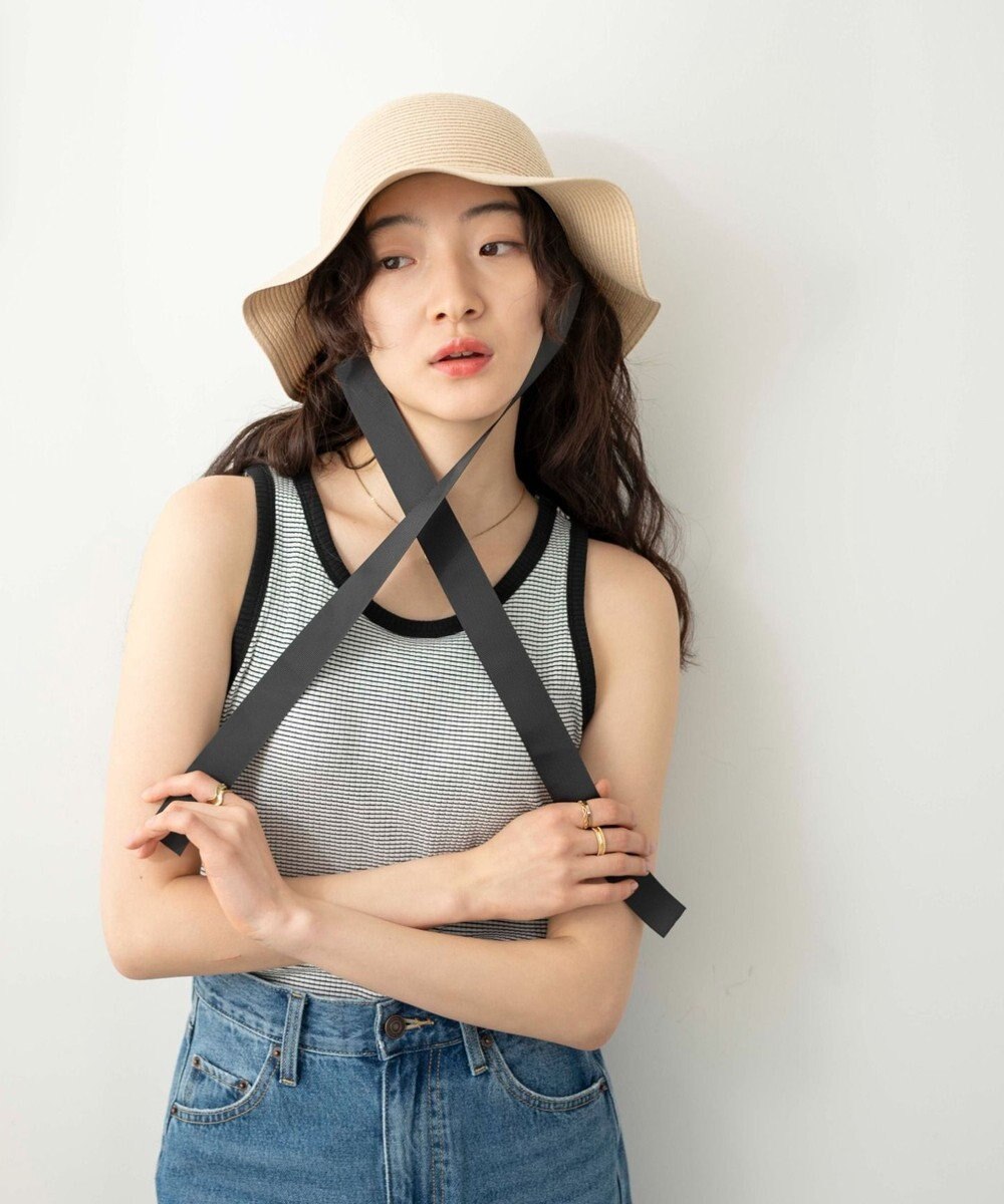 WEGO リボン付き雑材ハット 
