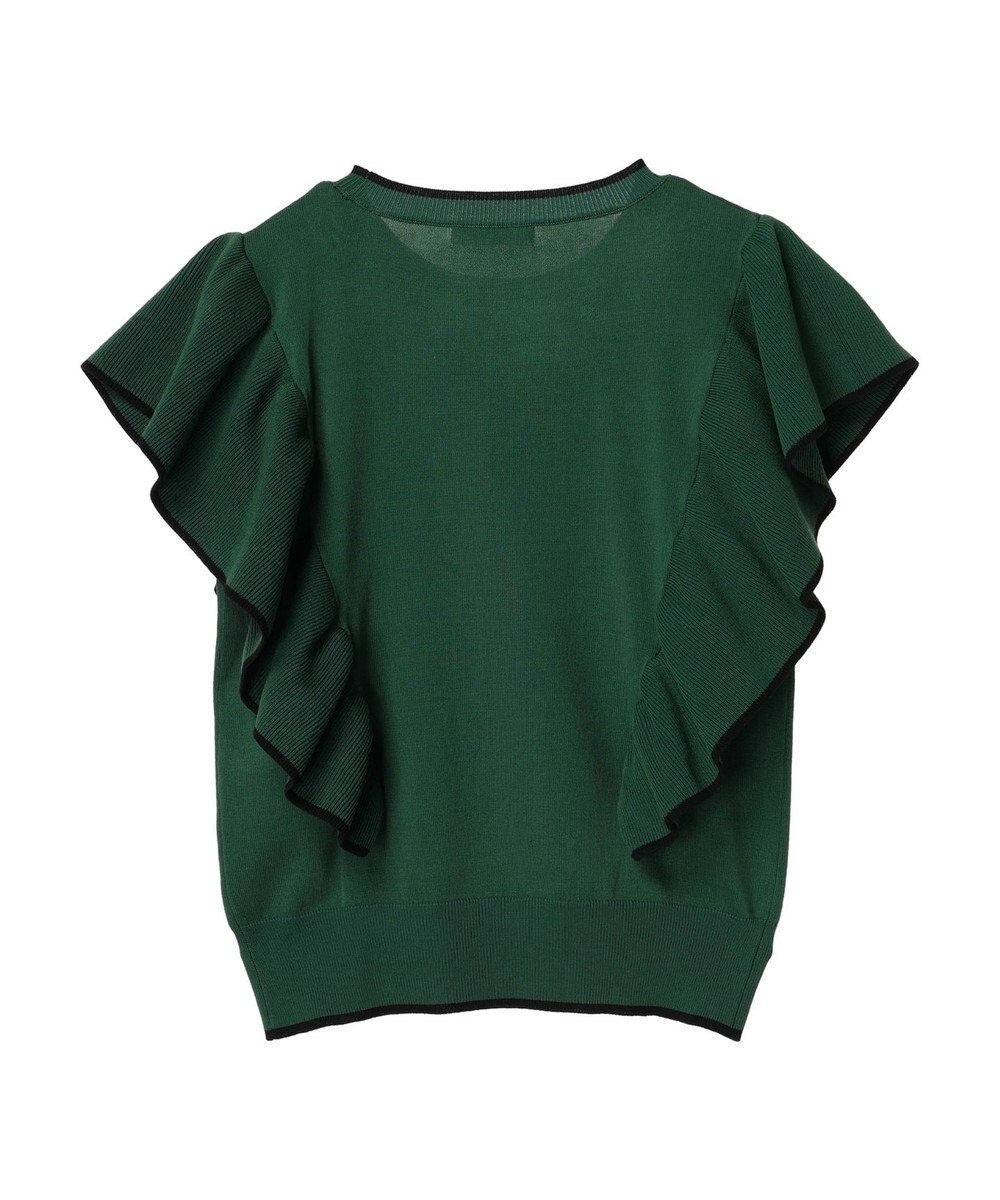 Green Parks 配色フリルニットプルオーバー 