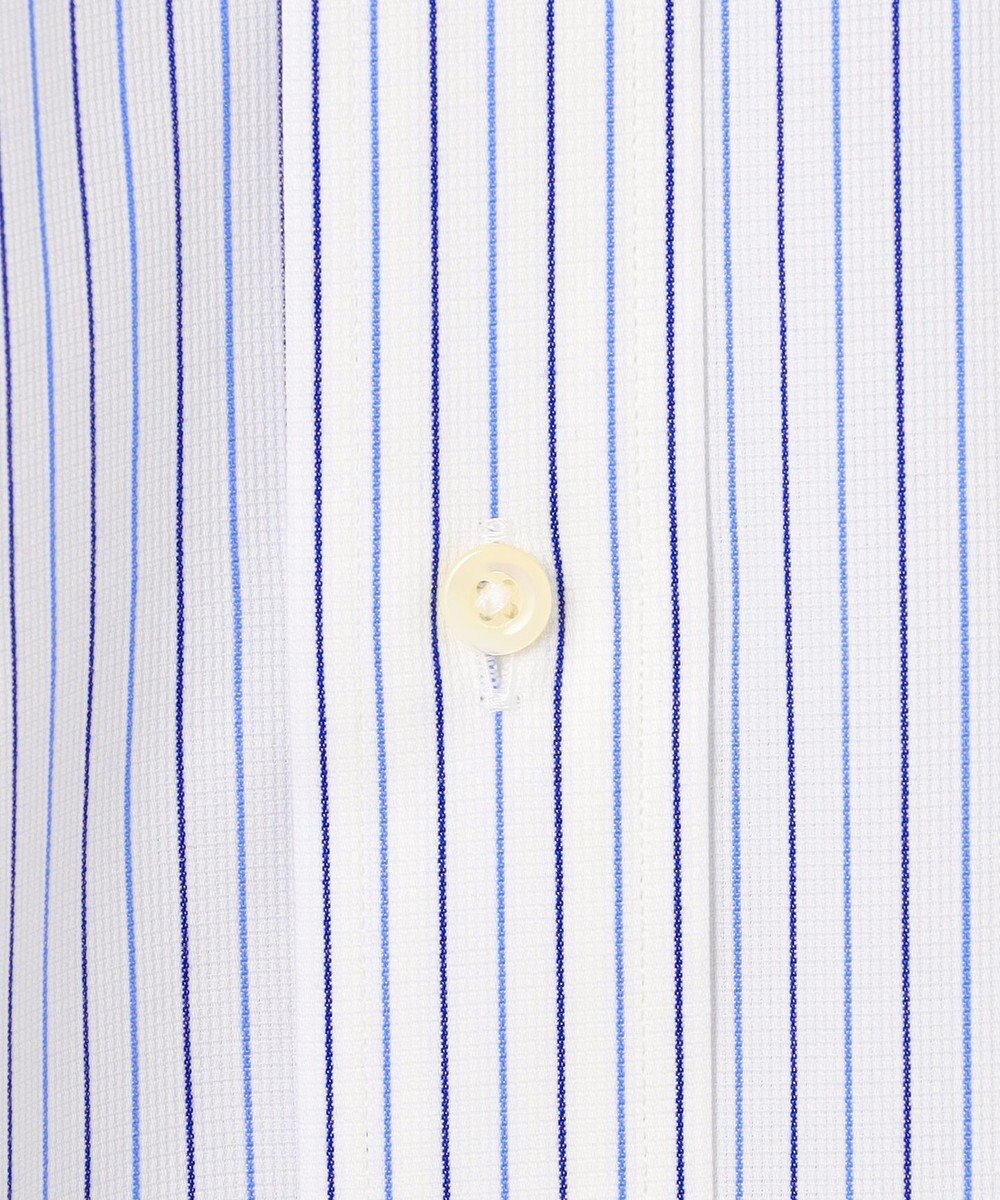 J.PRESS MEN 【PREMIUM PLEATS / 形態安定】スーピマコットンパナマストライプ ドレスシャツ / B.D. 