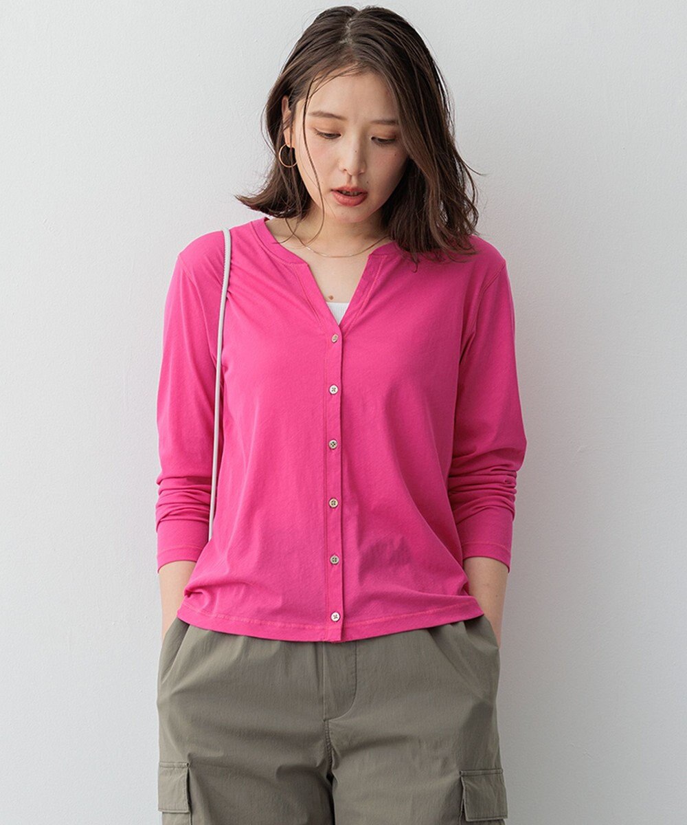 23区 【SLOW/一部店舗限定】シアーツイストシングルジャージー カーディガン 