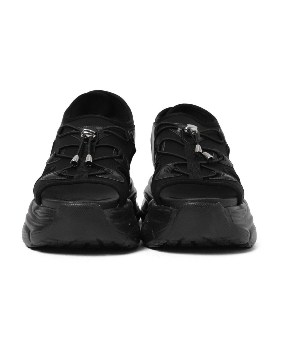 WEGO 【SMLXLサイズ展開】クリアライトソールレースアップサンダル 