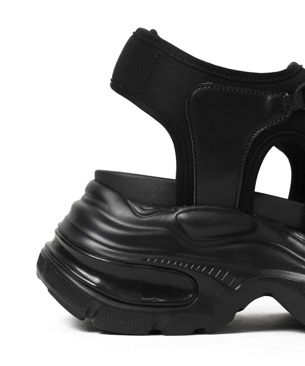 WEGO 【SMLXLサイズ展開】クリアライトソールレースアップサンダル 