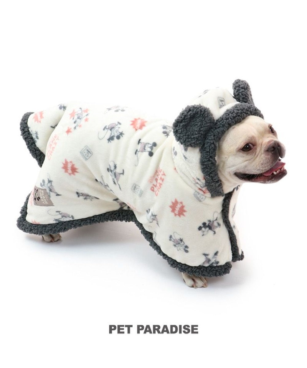PET PARADISE 犬 服  ディズニー ミッキーマウス 着る毛布 〔中型犬〕 プレーン ドッグウエア ドッグウェア いぬ イヌ おしゃれ かわいい 暖かい 冬 グレー
