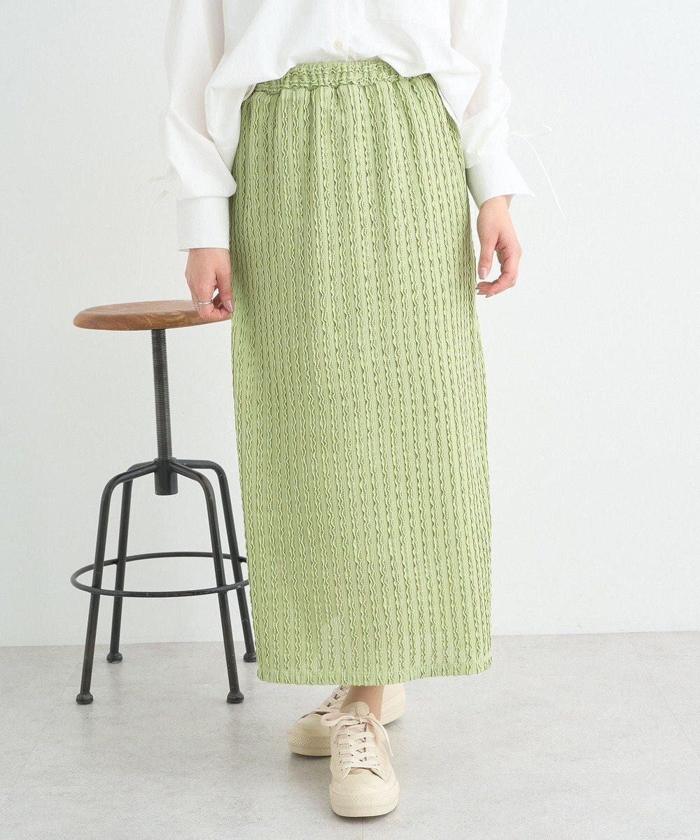 earth music&ecology ベルティカルフリルナロースカート 