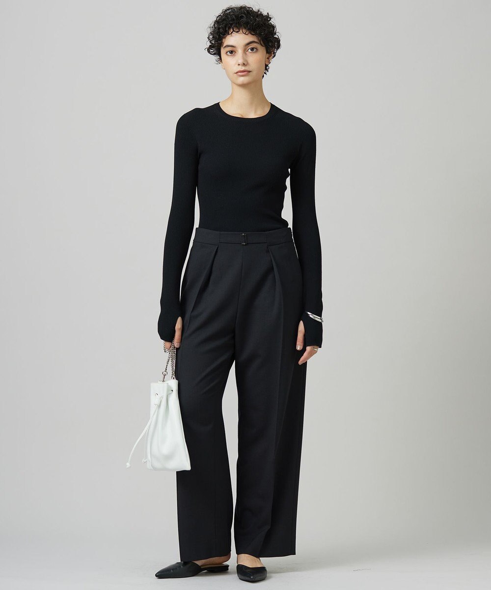 ICB L 【CLASSY.1月号掲載・洗える】ハイゲージリブベーシック プルオーバーニット 