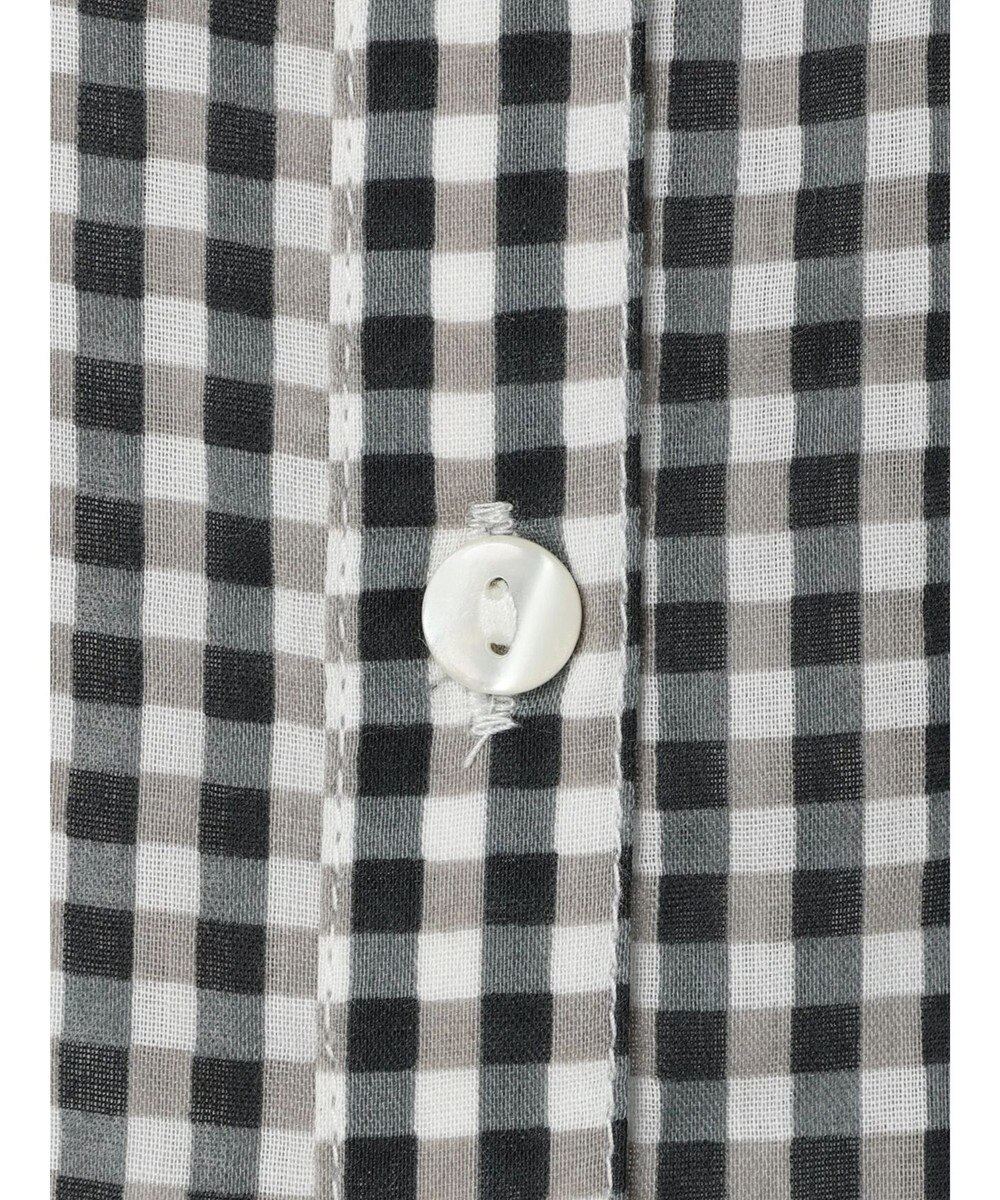 earth music&ecology コットンボイルギャザーシャツ 