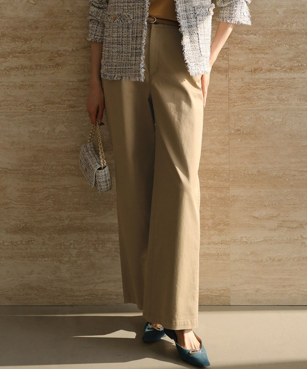 23区 【Oggi掲載/WEB&一部店舗限定カラーあり】ストレッチギャバ チノ パンツ 