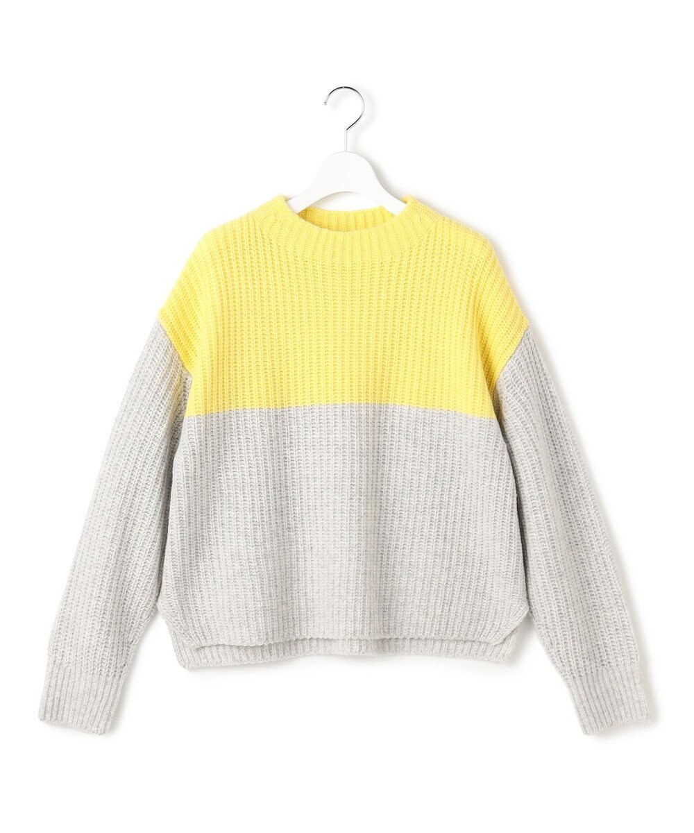 23区 S 【洗える】ウールカシミヤ カラーブロック バルキー ニット 