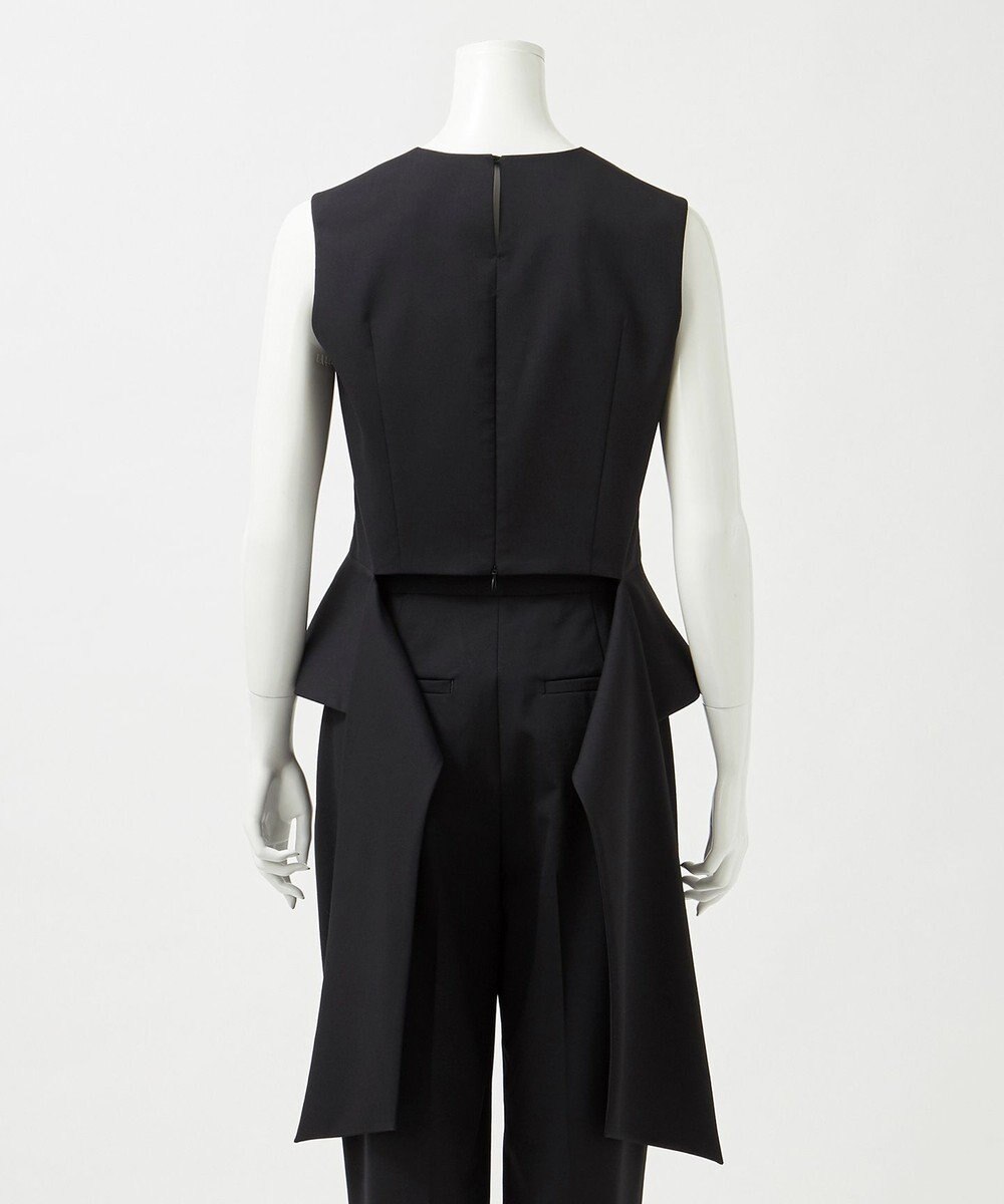 23区 S 【エステータ】ライトダブルクロス バックリボン ペプラムトップス 