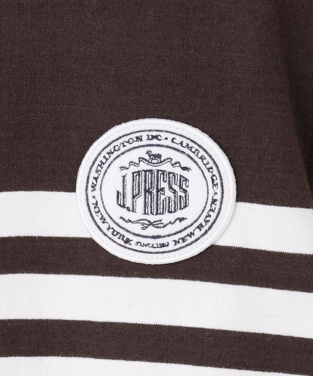 J.PRESS KIDS 【140-170cm】パネルボーダーハウスロゴ Ｔシャツ 