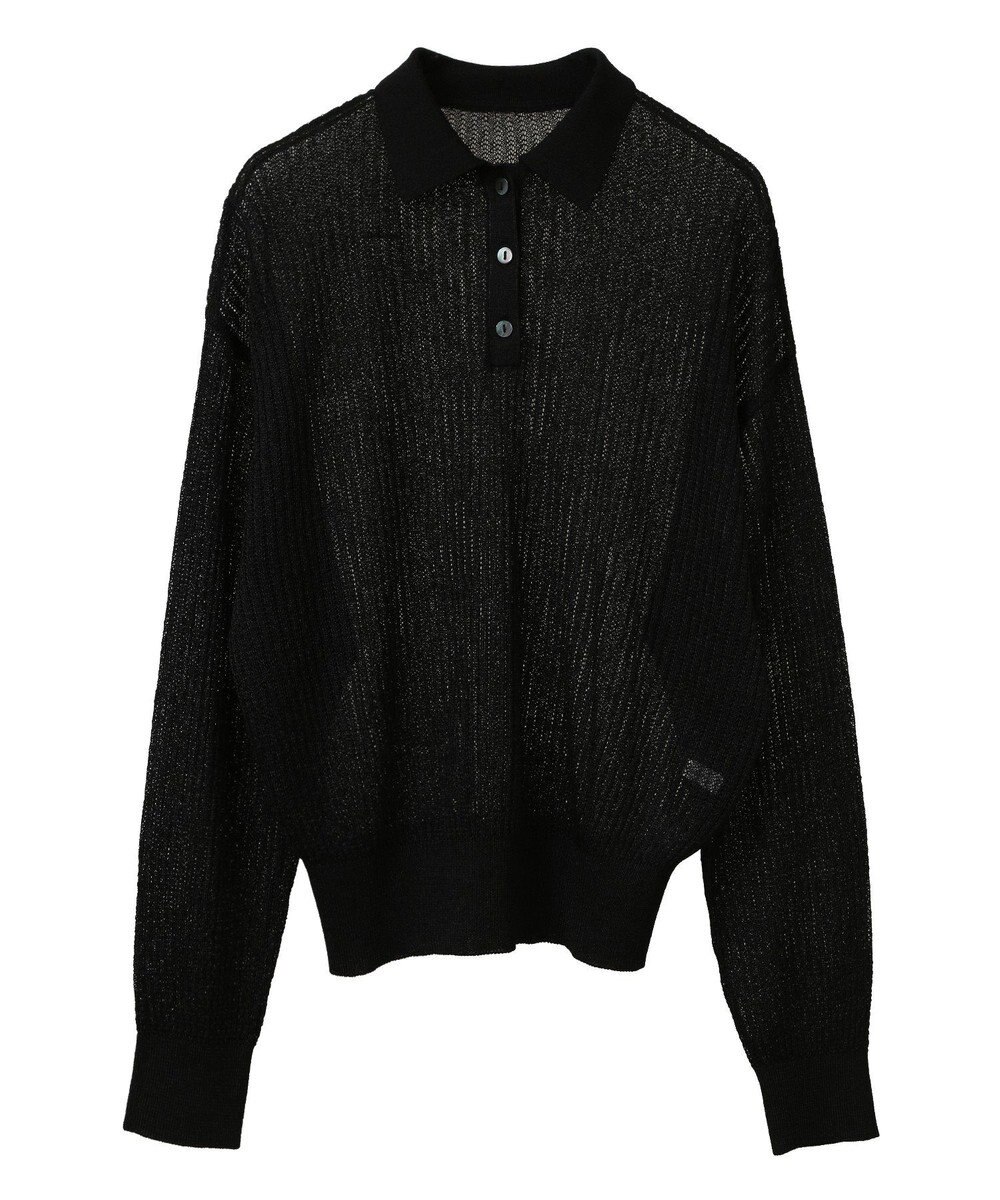 AMERICAN HOLIC メタルライクニットポロ 