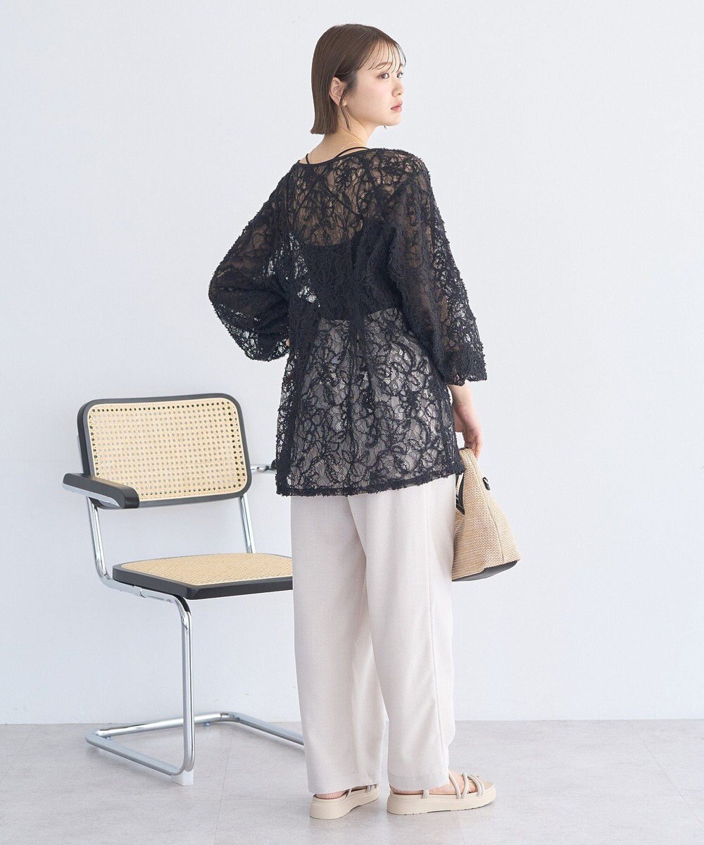 earth music&ecology レースフラワーブラウス 