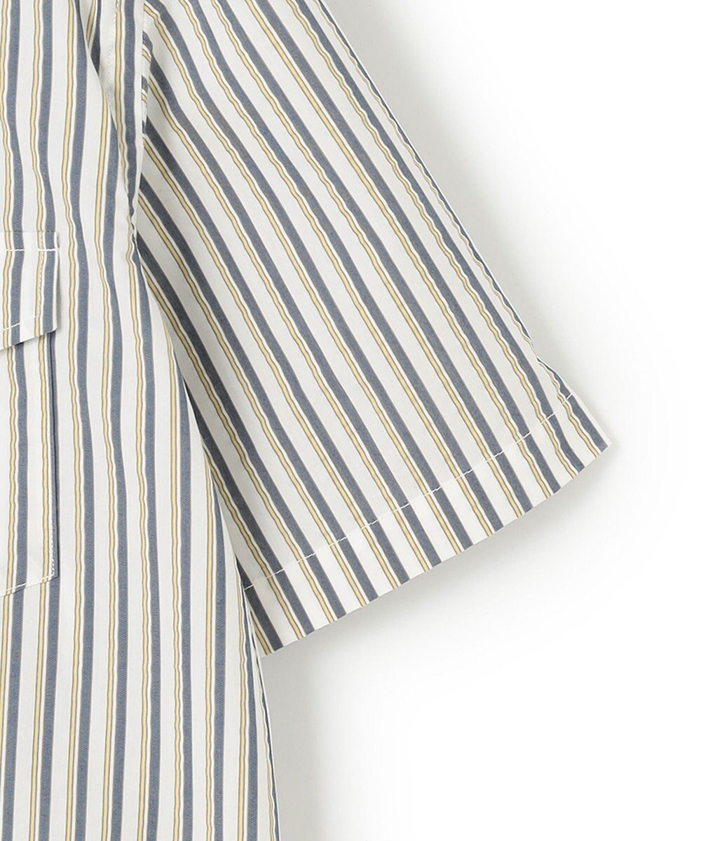 J.PRESS MEN 【クールマックス】サッカーマルチストライプ バンドカラーシャツ 