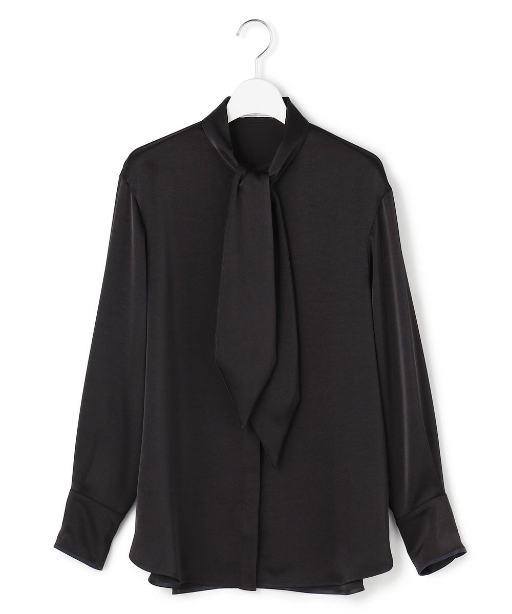 ICB L 【WEB＆一部店舗限定】 DrapySatin ボウタイブラウス 
