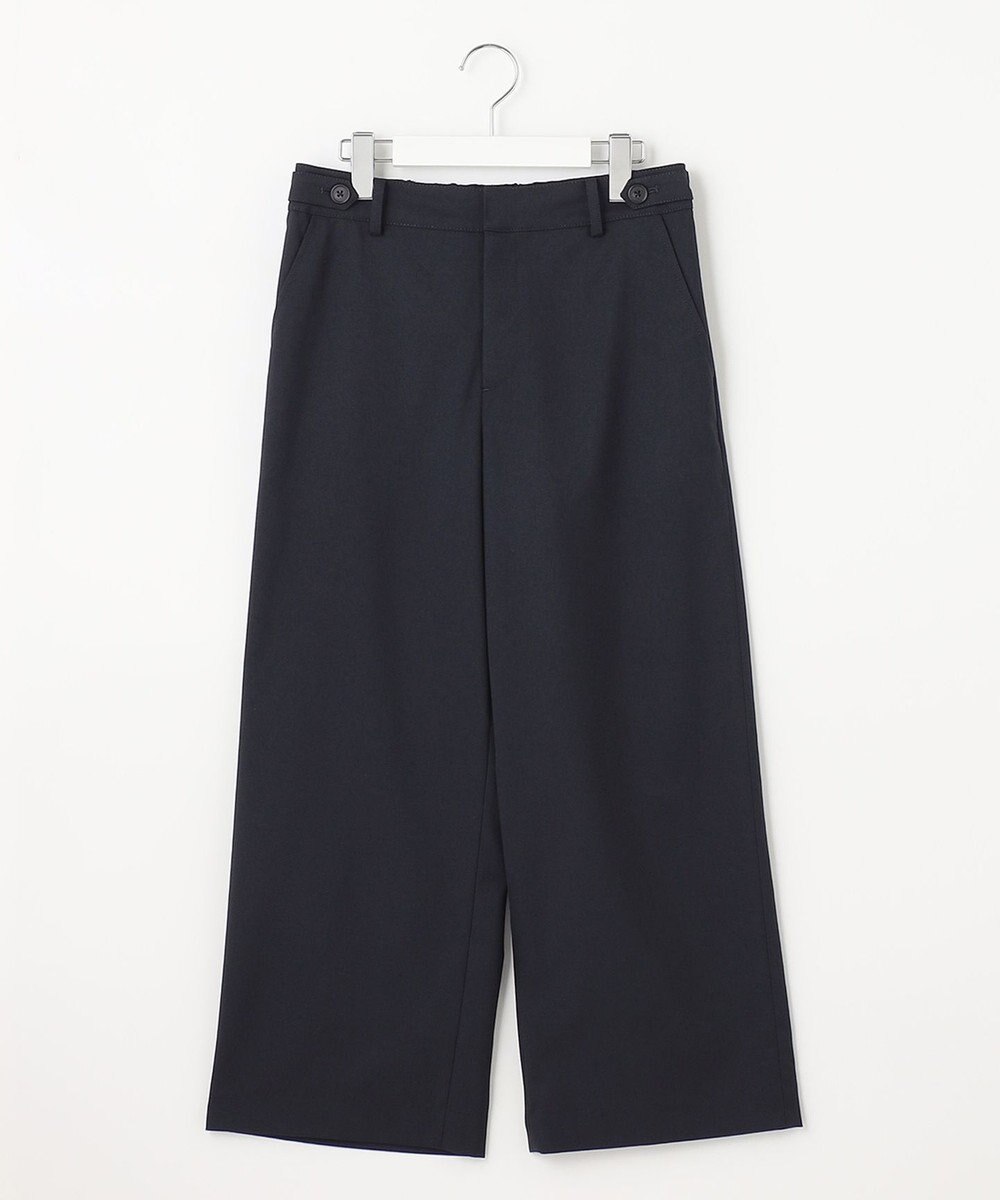 J.PRESS LADIES L 【洗える】シャークスキン セミワイド パンツ 