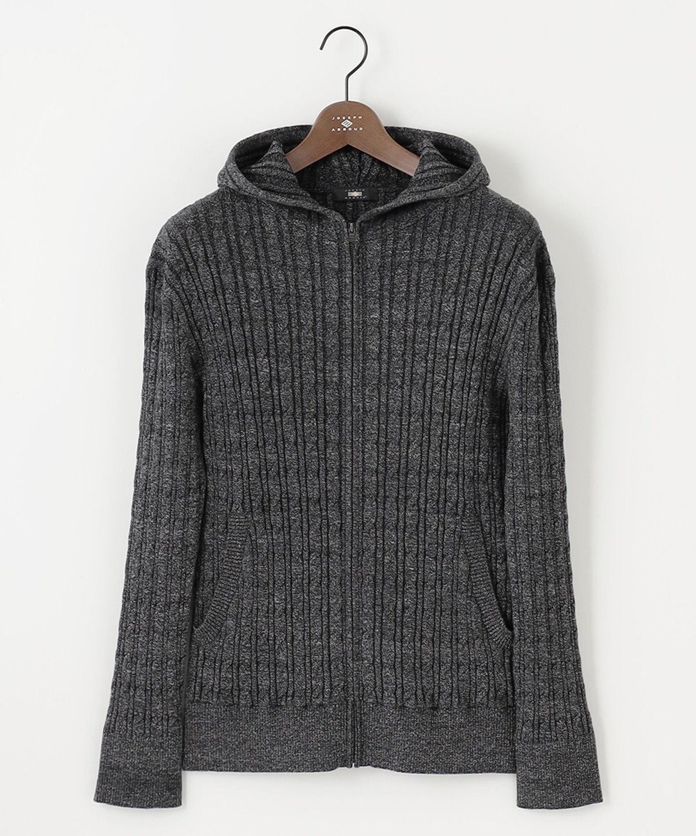JOSEPH ABBOUD 【オリジナルオーガニックコットン使用/サスティナブル】JOE COTTONケーブル ニットパーカー 