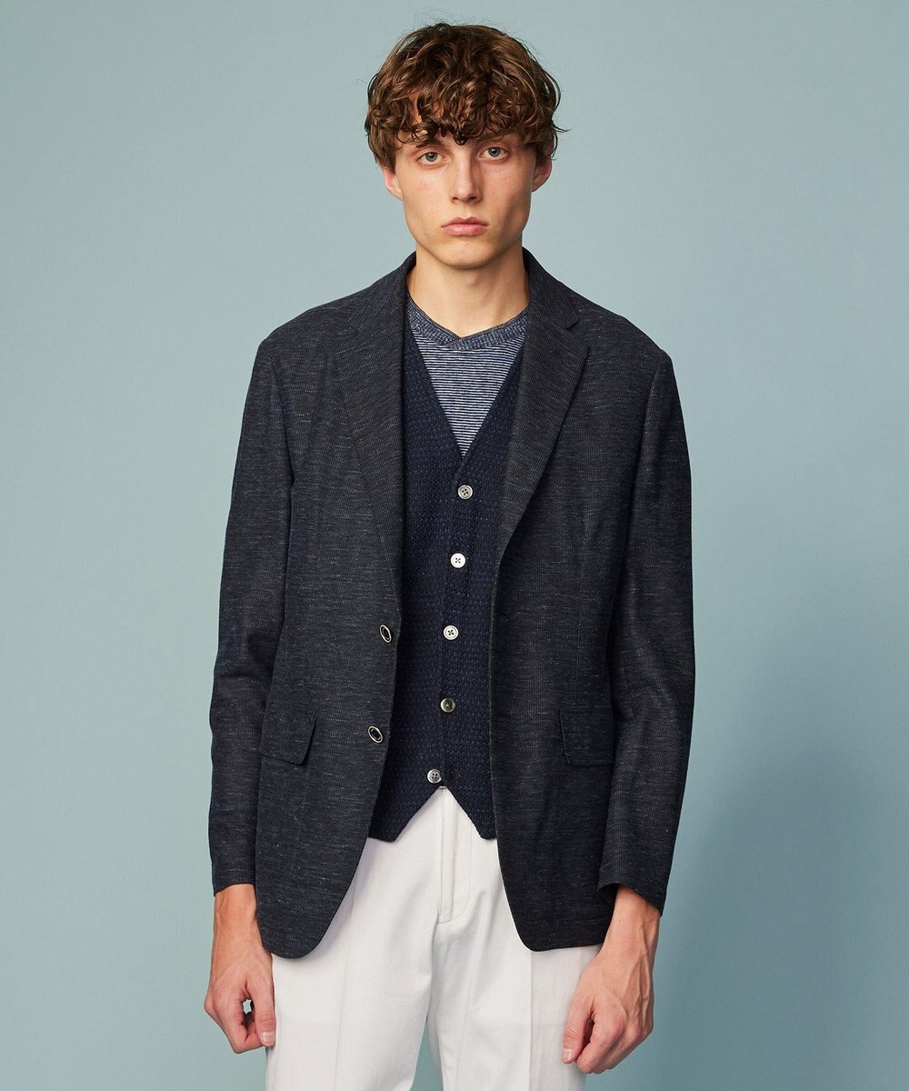 JOSEPH ABBOUD 【清涼感/軽量】リネンTOPピケ ジャケット 