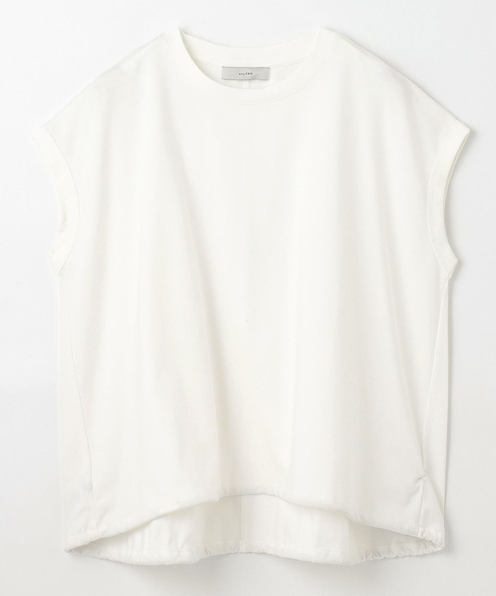 ANY L 【洗濯機可/UVケア】シルケットスムースドロストＴシャツ 