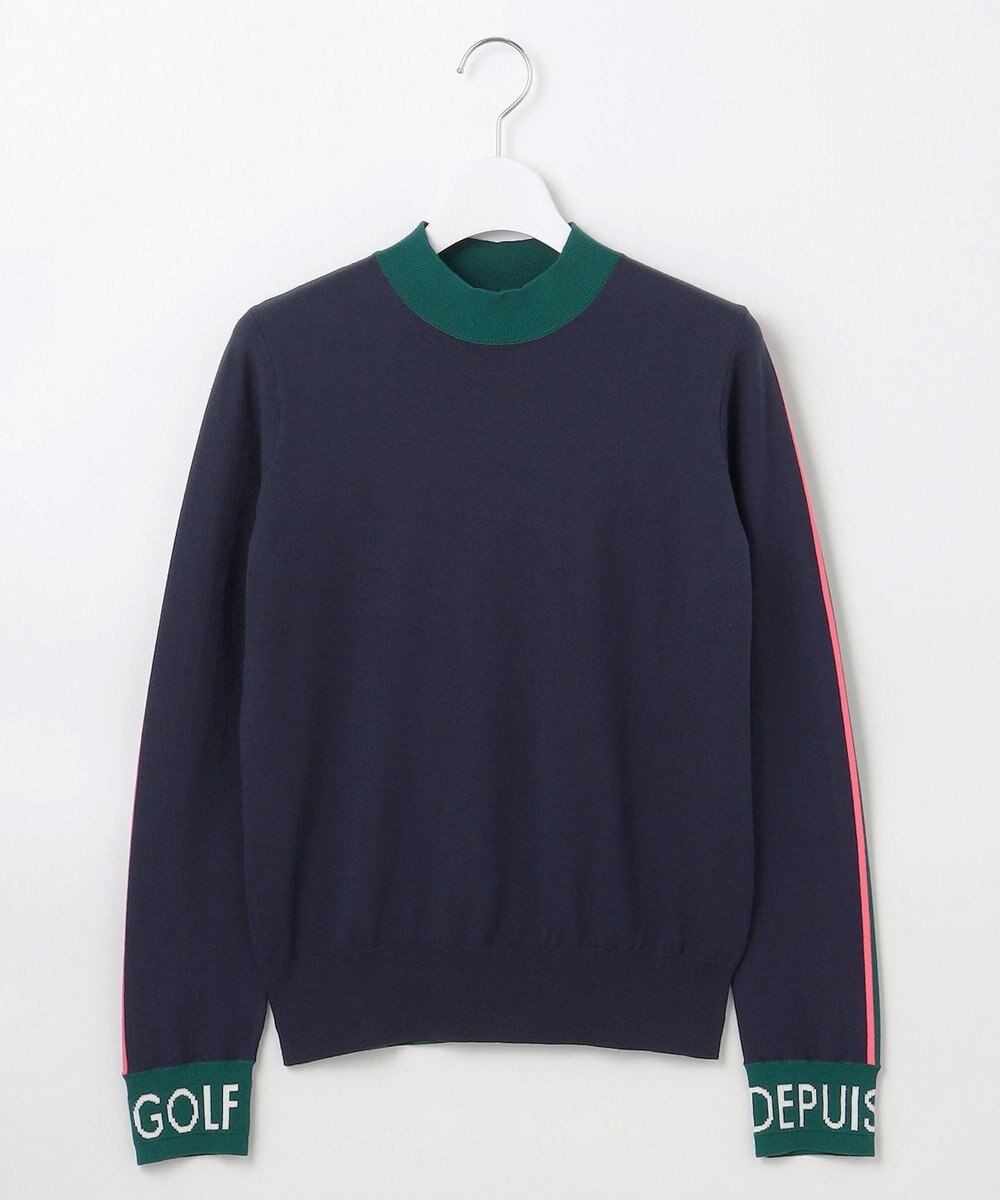 23区GOLF 【WOMEN】レーヨンストレッチカラーブロックニット 