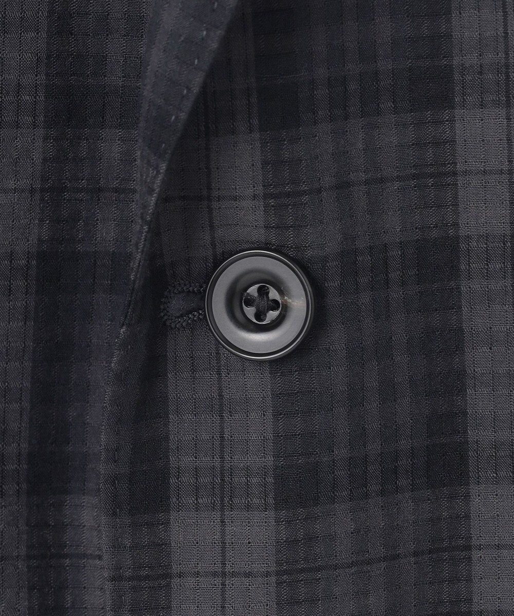 GOTAIRIKU 清涼サッカー素材【通気性/軽量】空羽サッカー マドラスチェック シャツジャケット 