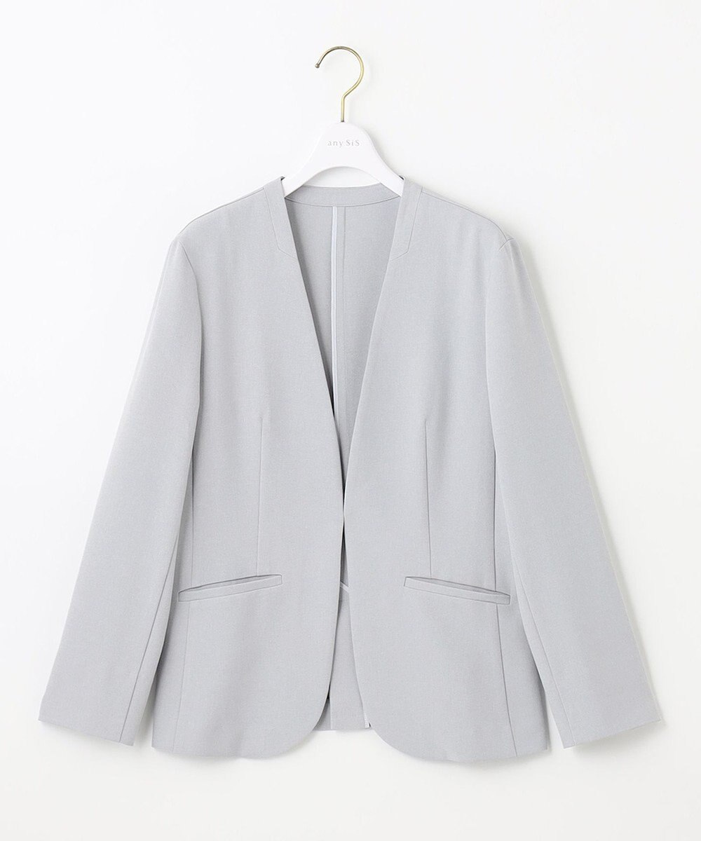 ANY SIS 【セットアップ可】リネンライクポリエステル ジャケット 