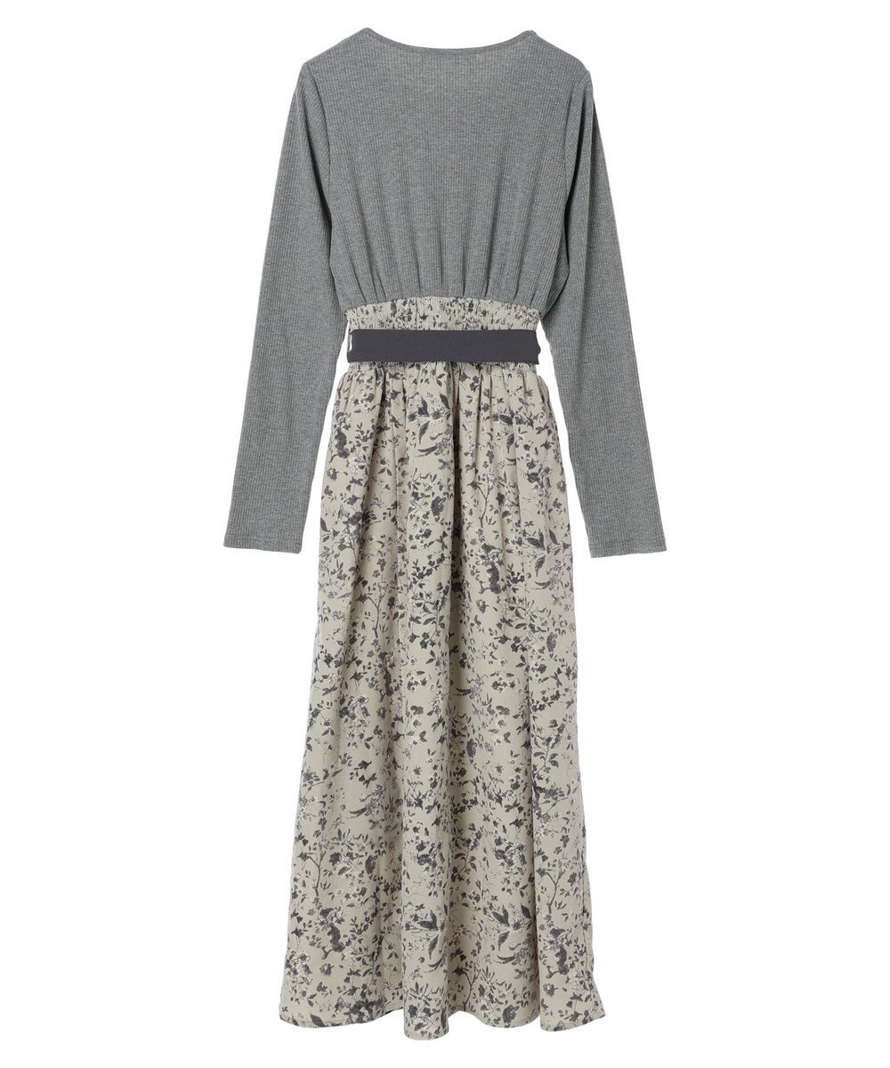 Green Parks ・ＥＬＥＮＣＡＲＥ　ＤＵＥ　リブ×フラワーキリカエワンピ 