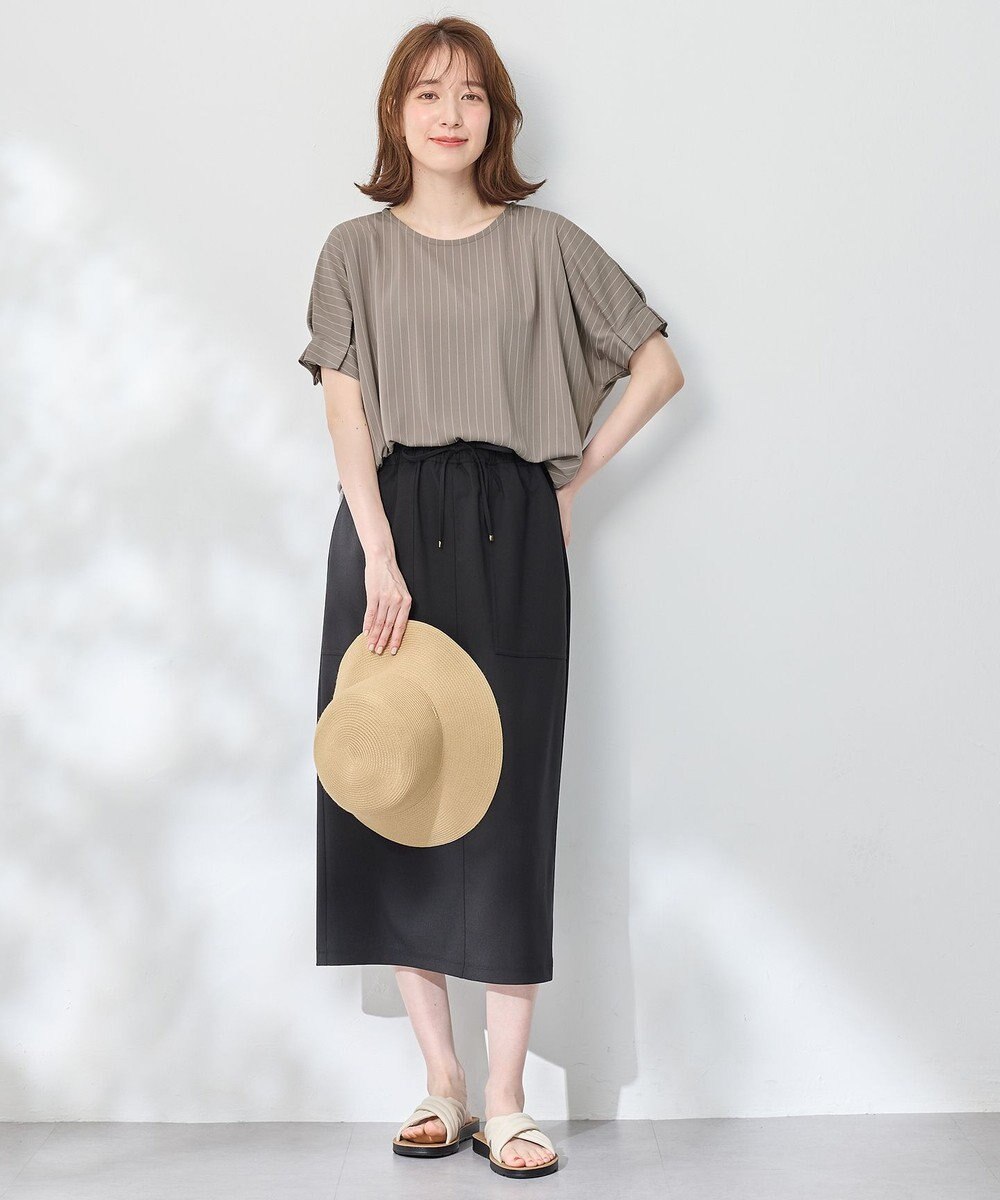 ANY 【洗濯機可】タックスリーブドルマンTシャツ 