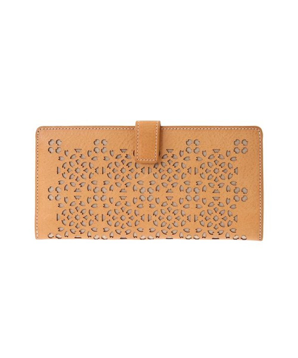 genten フラッターカットワーク マチなし長財布 