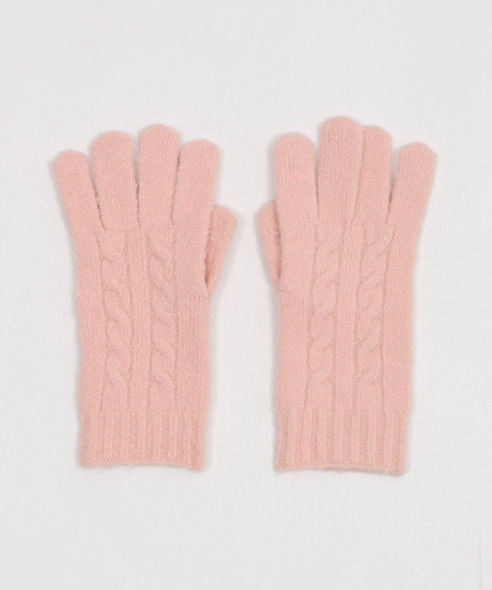 WEGO 【スマホ対応】ケーブル編みニットグローブ 