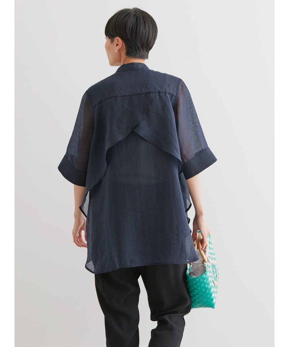 AMERICAN HOLIC シアーバックフレアＷポケットシャツチュニック 