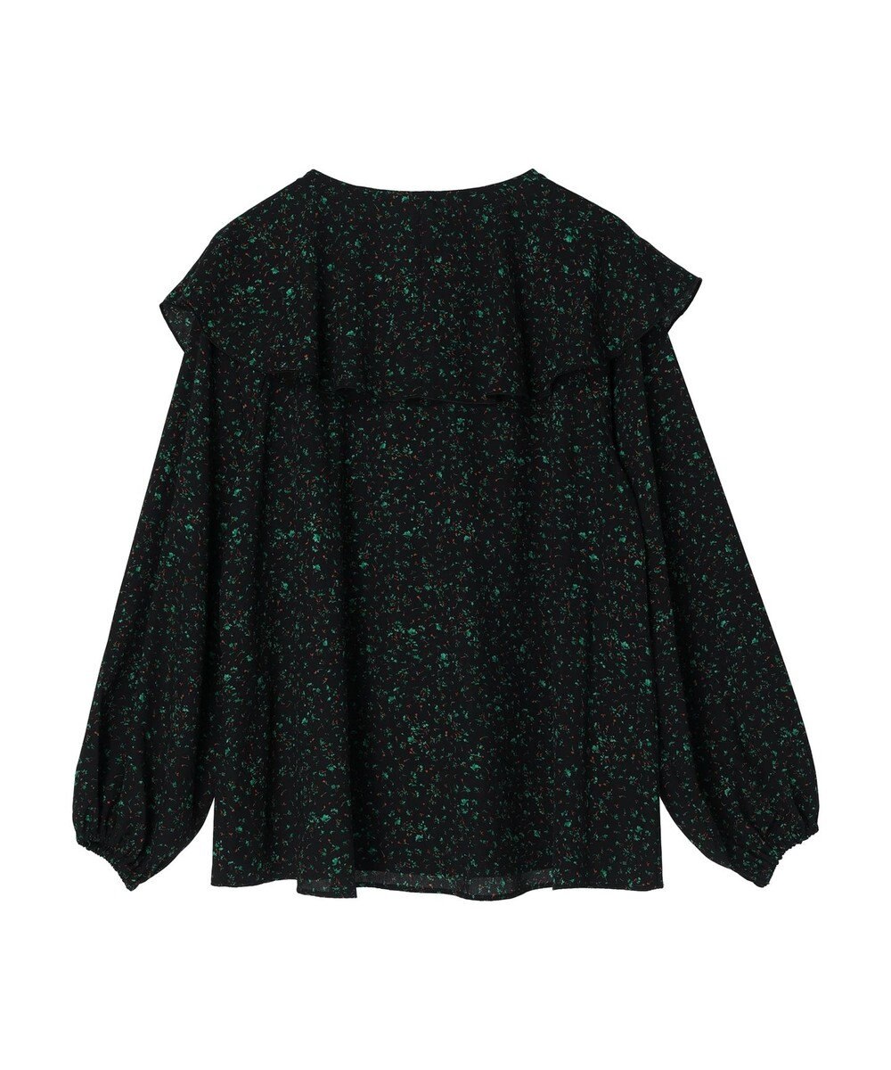 Green Parks 柄アソートラッフル衿ブラウス 